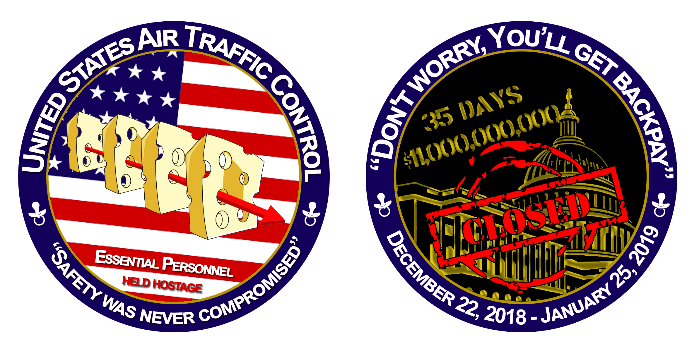 Pre-Order: 2018-2019 Air Traffic Control Shutdown Coin